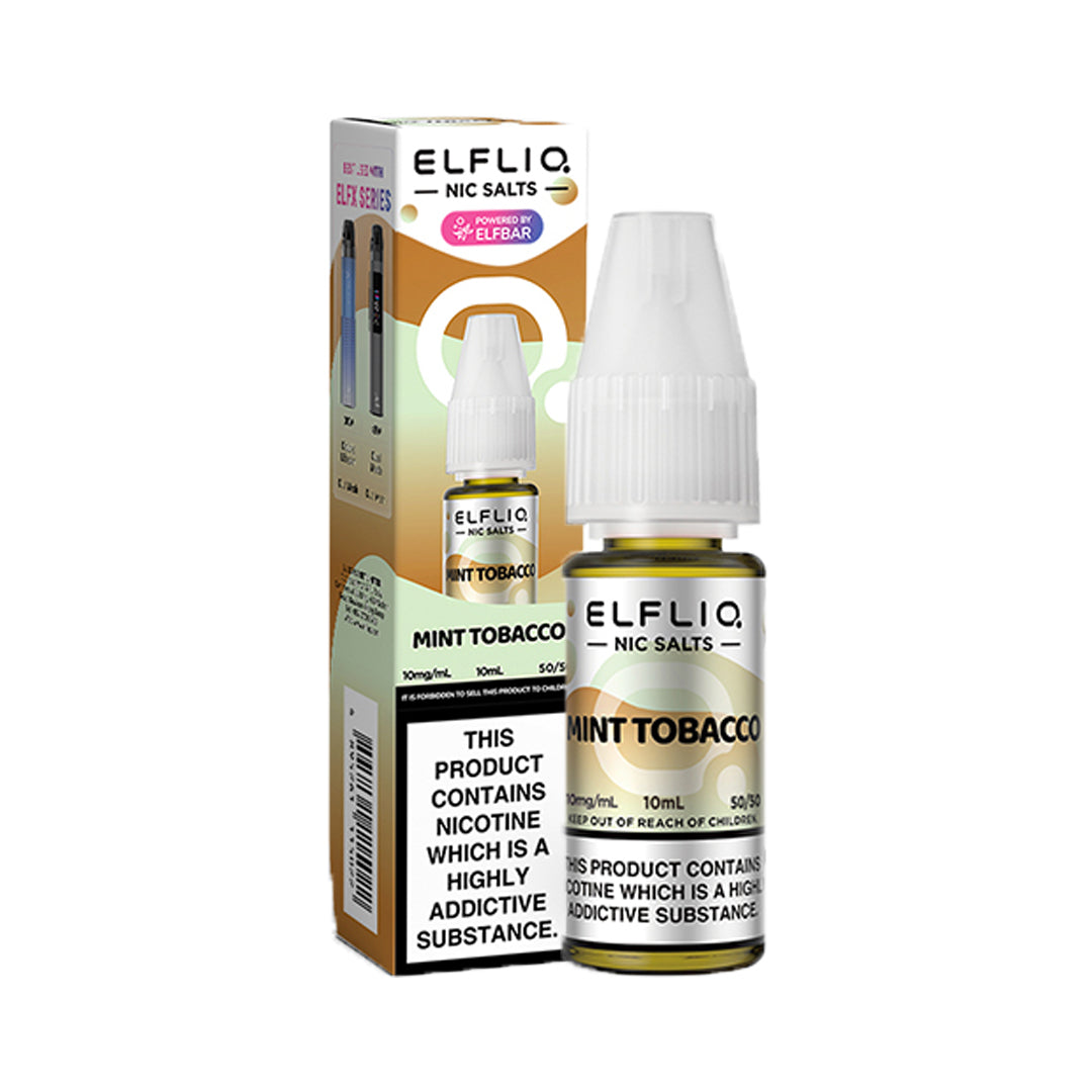 Elf Bar Elfliq Mint Tobacco Nic Salts 10ml | The Ace of Vapez Distro
