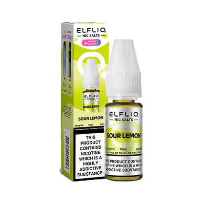 Elf Bar Elfliq Sour Lemon Nic Salts 10ml | The Ace of Vapez Distro