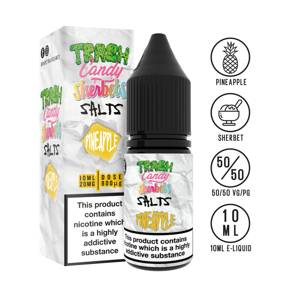Trash Candy Sherbets - Nic Salts - 10ml